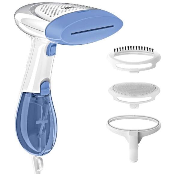 BRAND NEW- Conair Handheld Garment Steamer for Clothes, Portable-White/Blue - Picture 1 of 5